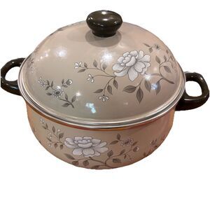Vtg Southampton Collection Enamel Double Handle Dutch Oven W/Lid Made in Spain